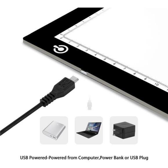 A4 LED Light Tracing Pad USB Powered Drawing Sketching Tattoo Stencil Board - Picture 6 of 7